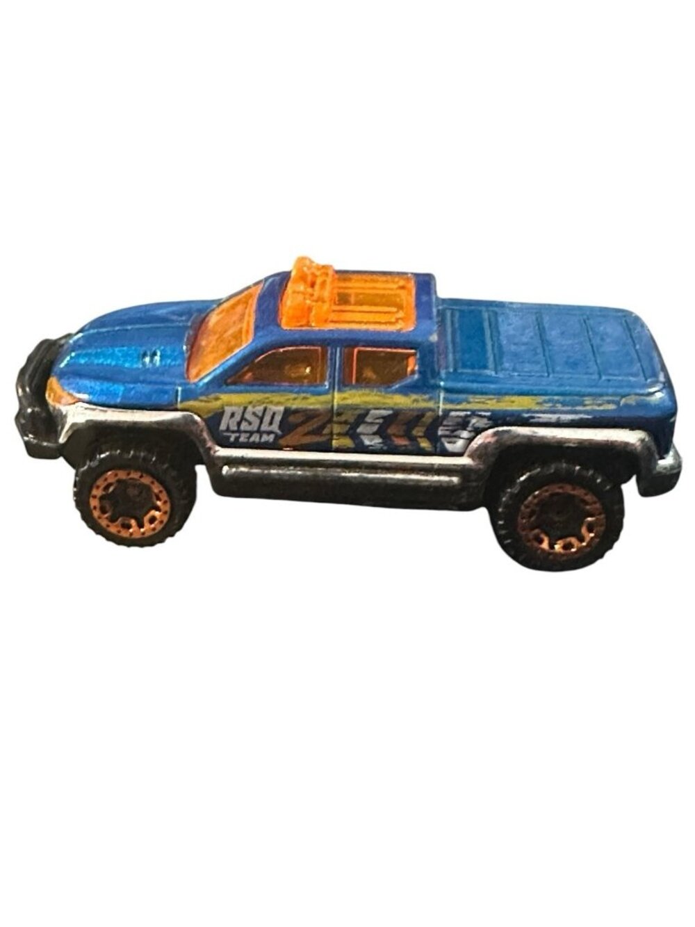 2019 HOT WHEELS HW CITY OFF-DUTY RSQ TEAM 2 BLUE 1:64 DIECAST 3" PICKUP TRUCK